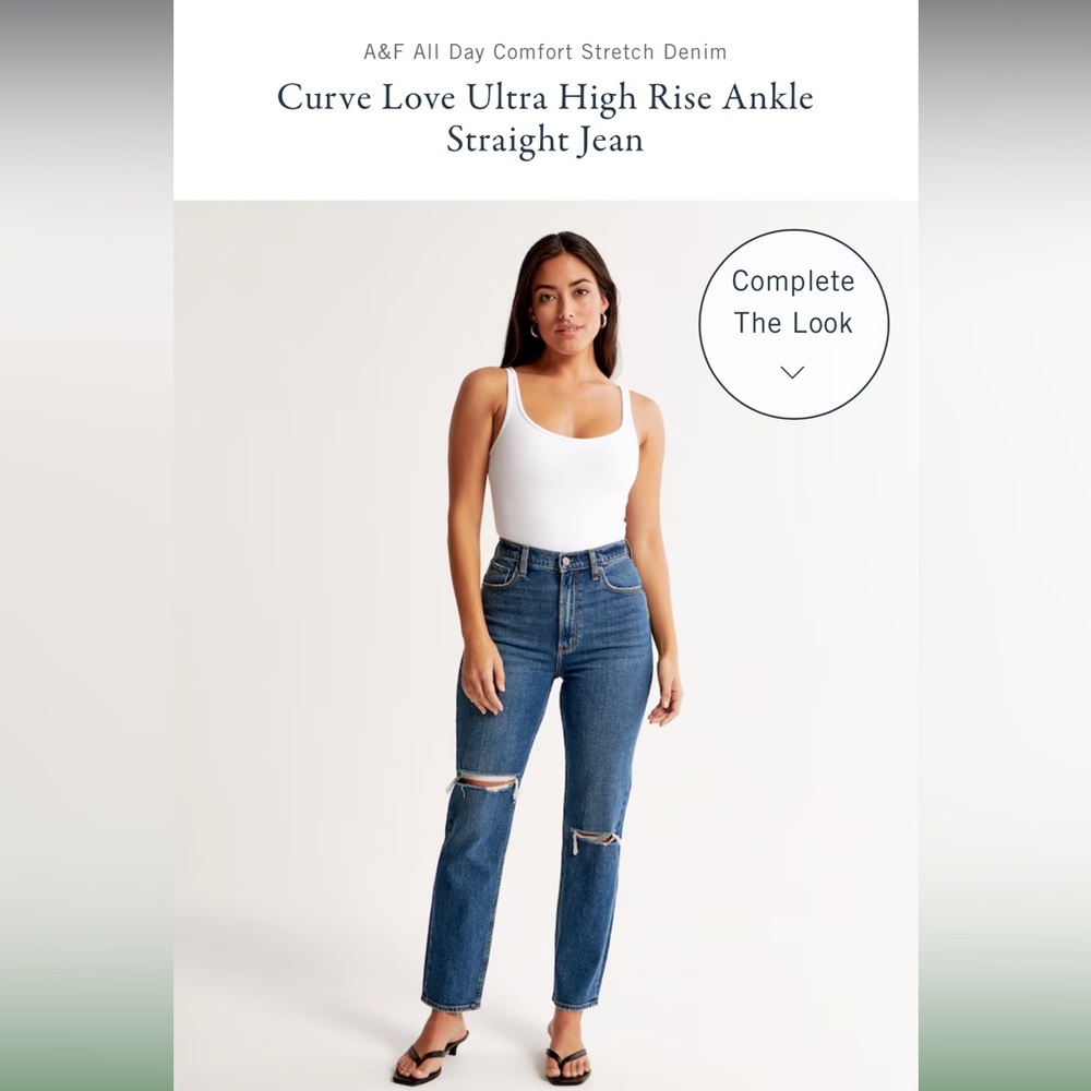 Abercrombie & Fitch size 29 Curve Love The Ankle Straight